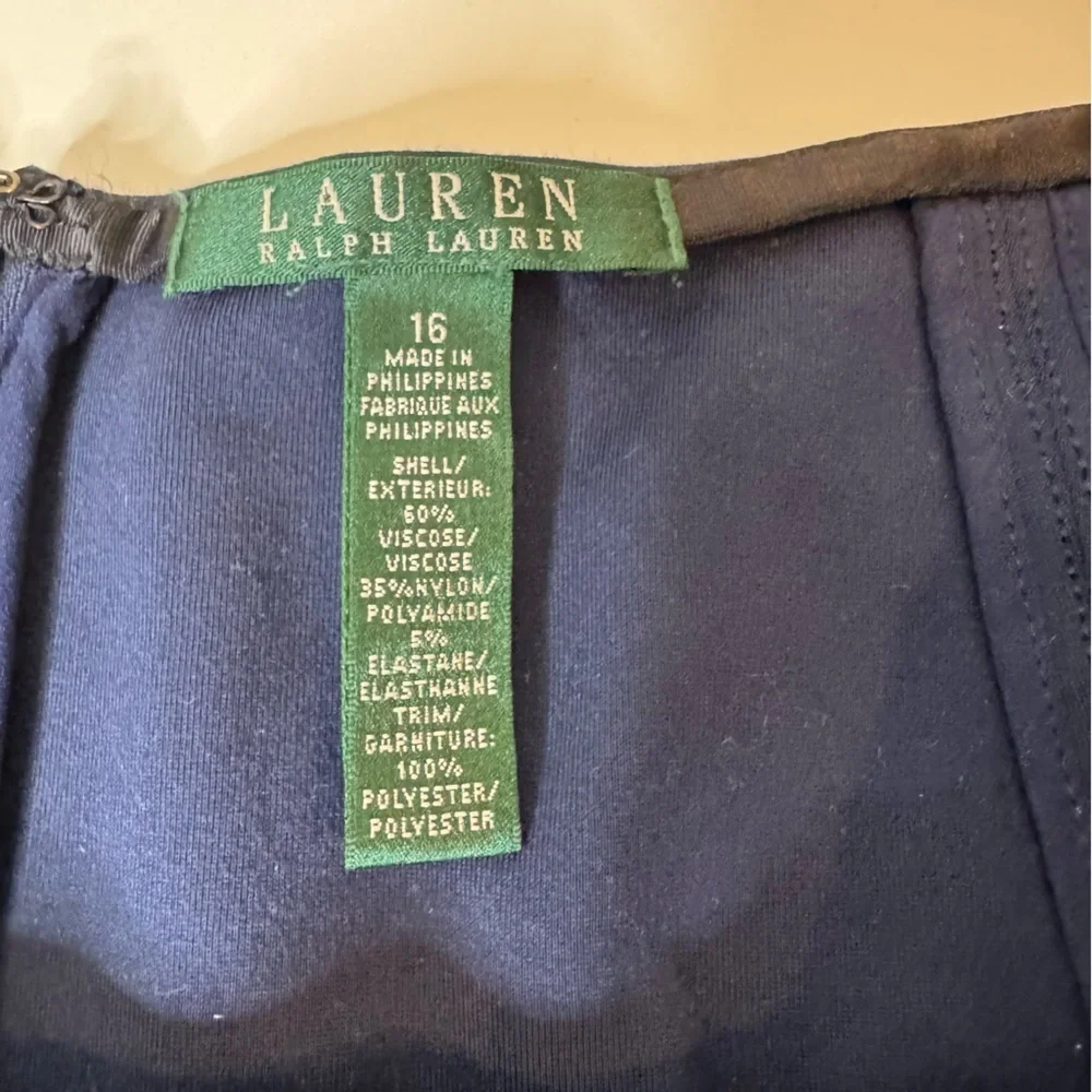 Lauren Ralph Lauren Women Sz 16 Navy Blue skater Skirt